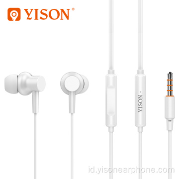 YISON Earphone Headphone Dengan Bass dan Mikrofon